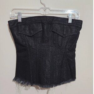 Marques Almeida Black Denim Corset Jean Corset With Pockets NWT Size Medium